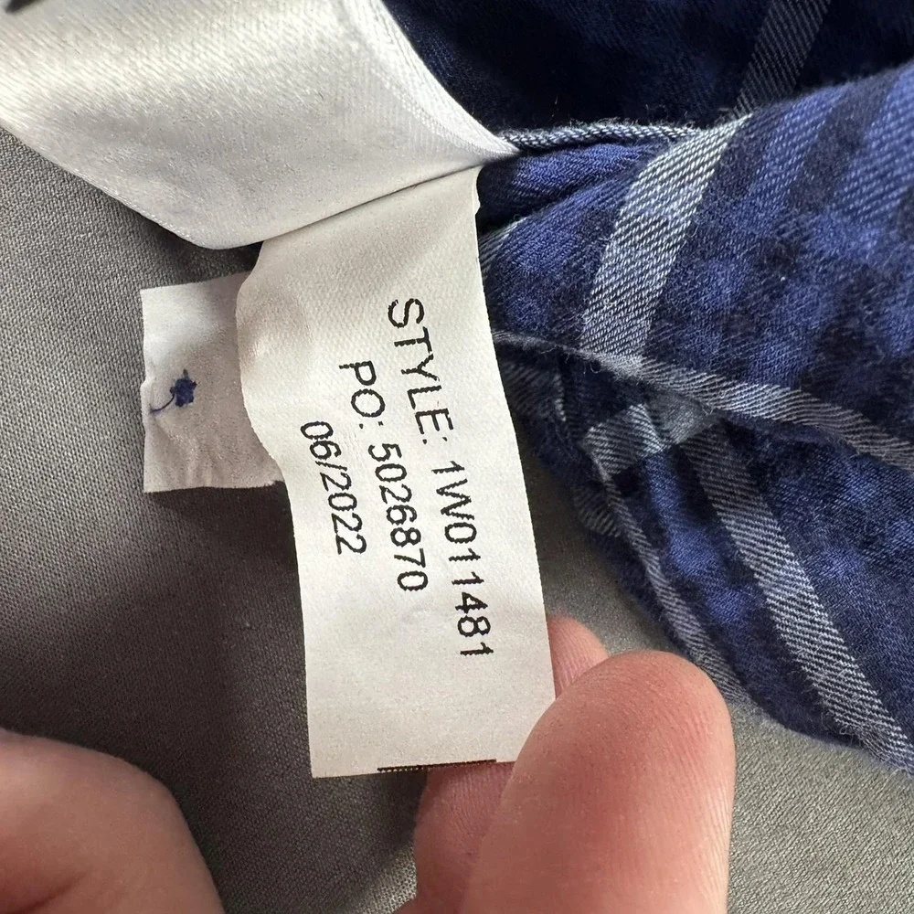 Vineyard Vines Shirt Mens Large Blue Plaid Flannel Cotton Cashmere Button Down